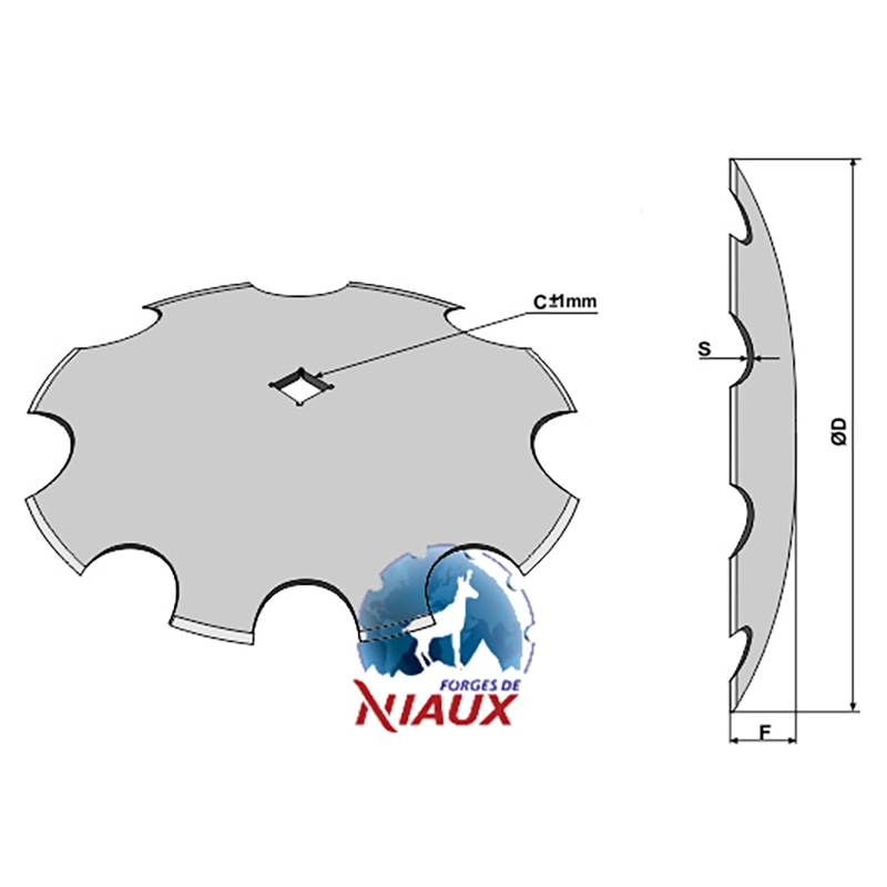 Landwirtschaft Bodenbearbeitung Scheibeneggen Scheibe gezackt Niaux
