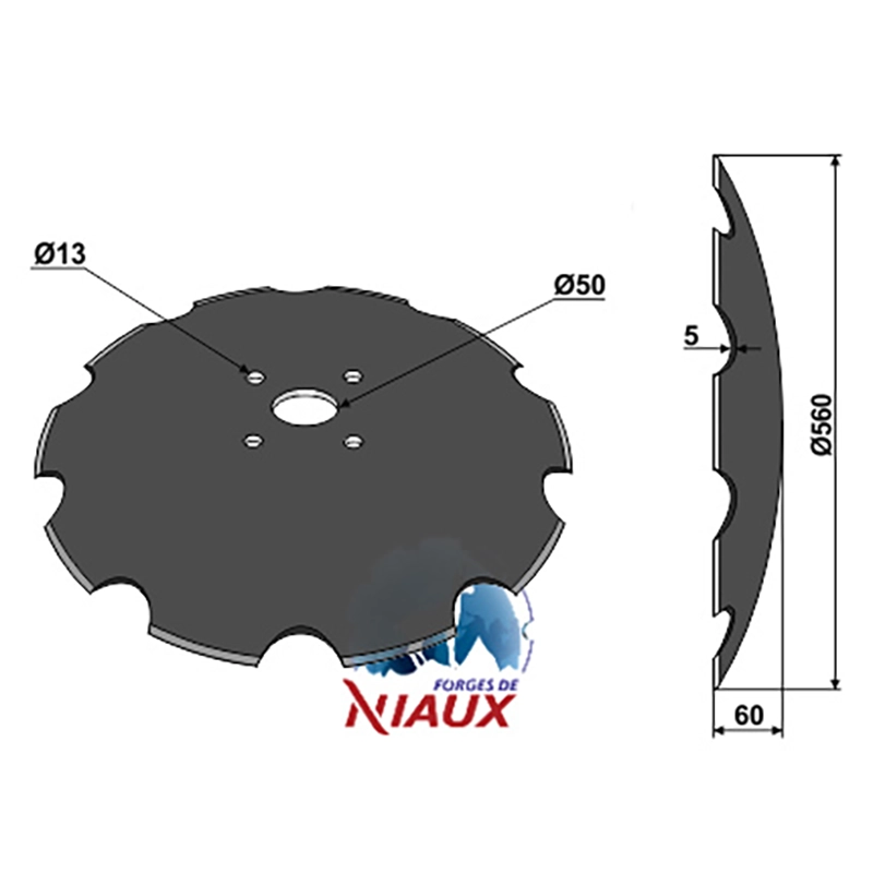 Landwirtschaft Bodenbearbeitung Scheibeneggen Scheibe gezackt Niaux|Schreiber