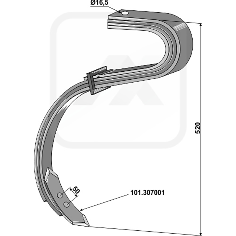 Landwirtschaft Bodenbearbeitung Grubber Schare & Leitbleche Zinken mit Schar - 3 1/2 Lagig Ventzki