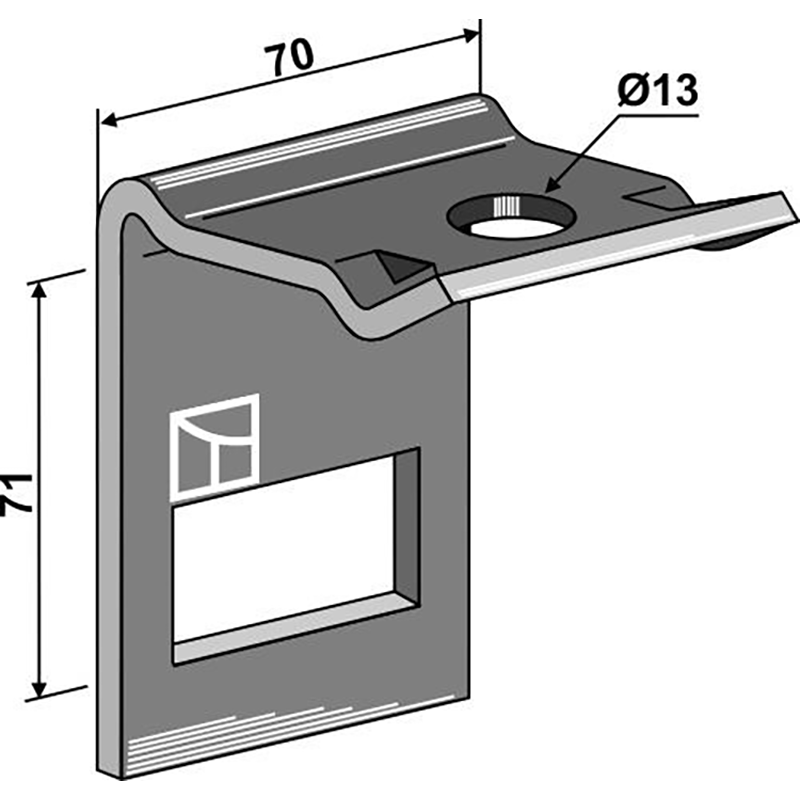 Landwirtschaft Bodenbearbeitung Grubber Schare & Leitbleche Halter für Zinken 45 x 12