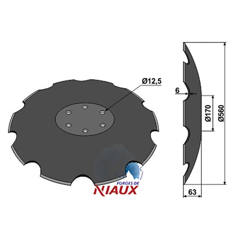 Landwirtschaft Bodenbearbeitung Scheibeneggen Scheibe gezackt Vogel & Noot|Niaux