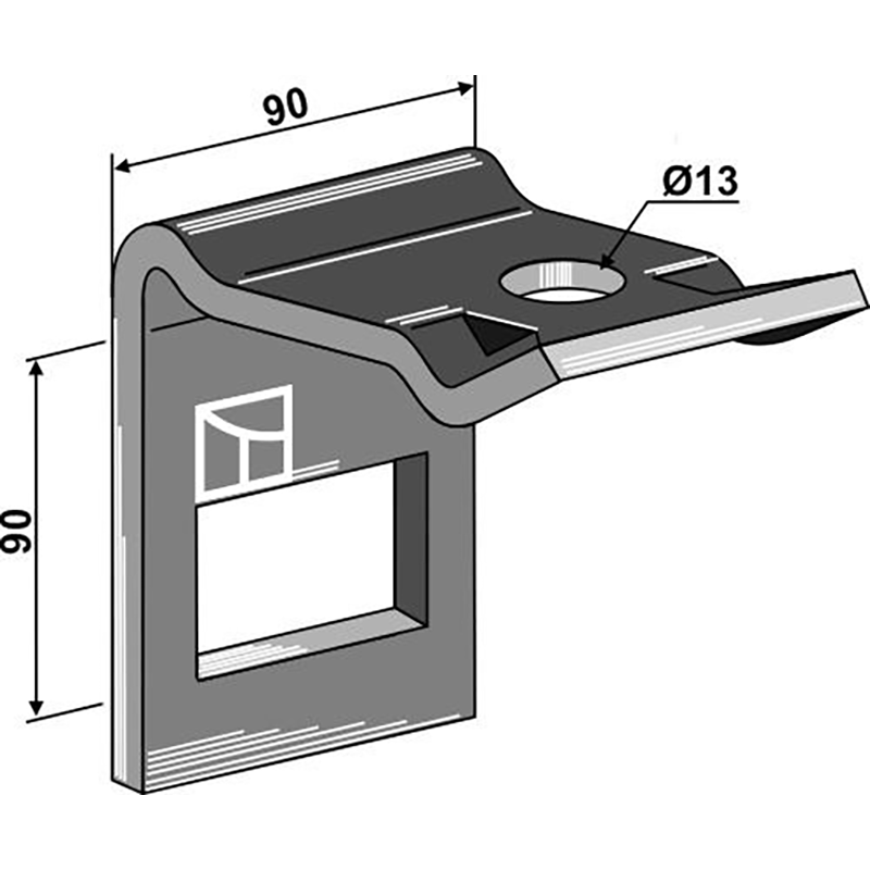 Landwirtschaft Bodenbearbeitung Grubber Schare & Leitbleche Halter für Zinken 60 x 12
