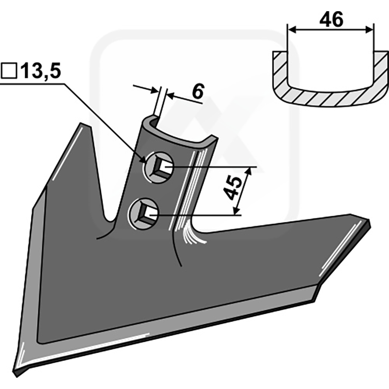 Landwirtschaft Bodenbearbeitung Grubber Schare & Leitbleche Gänsefussschar 240 x 6 John Deere|Case IH