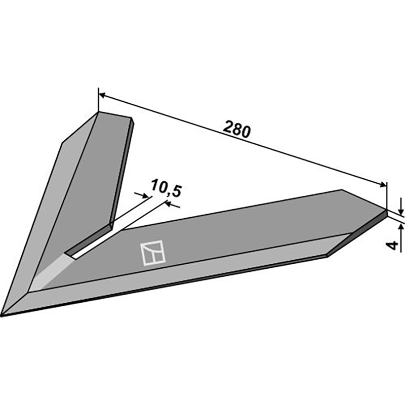 Landwirtschaft Bodenbearbeitung Grubber Schare & Leitbleche Hackschar 280mm Steketee