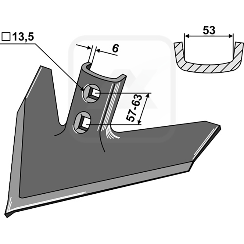 Landwirtschaft Bodenbearbeitung Grubber Schare & Leitbleche Gänsefussschar 254 x 6 Case IH