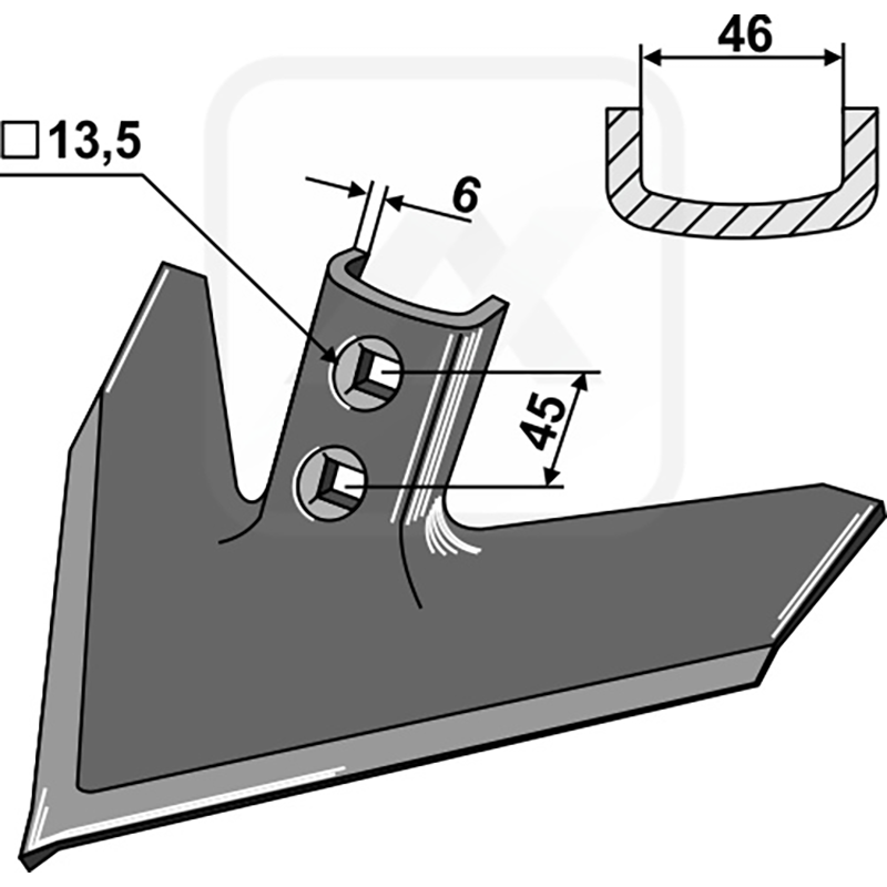Landwirtschaft Bodenbearbeitung Grubber Schare & Leitbleche Gänsefussschar 254 x 6 John Deere|Morris|Treffler