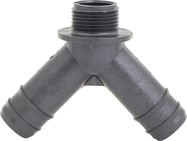 Y-Stück, 45°+Schlauchanschluss, 2x25 mm/1x30 mm 8031003