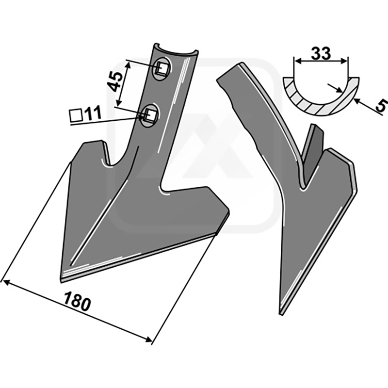 Landwirtschaft Bodenbearbeitung Grubber Schare & Leitbleche Gänsefussschar Einböck|Pöttinger|Köckerling Allrounder