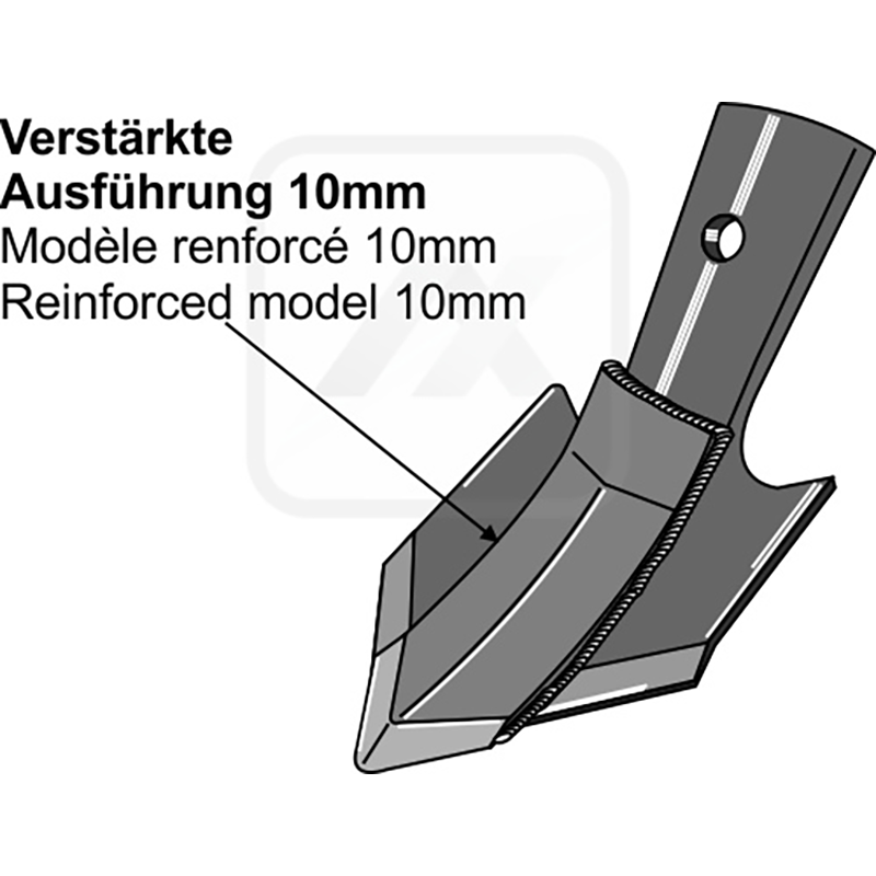 Landwirtschaft Bodenbearbeitung Grubber Schare & Leitbleche Schnell-Wechsel-Schar - 100mm Bourgault|Kverneland