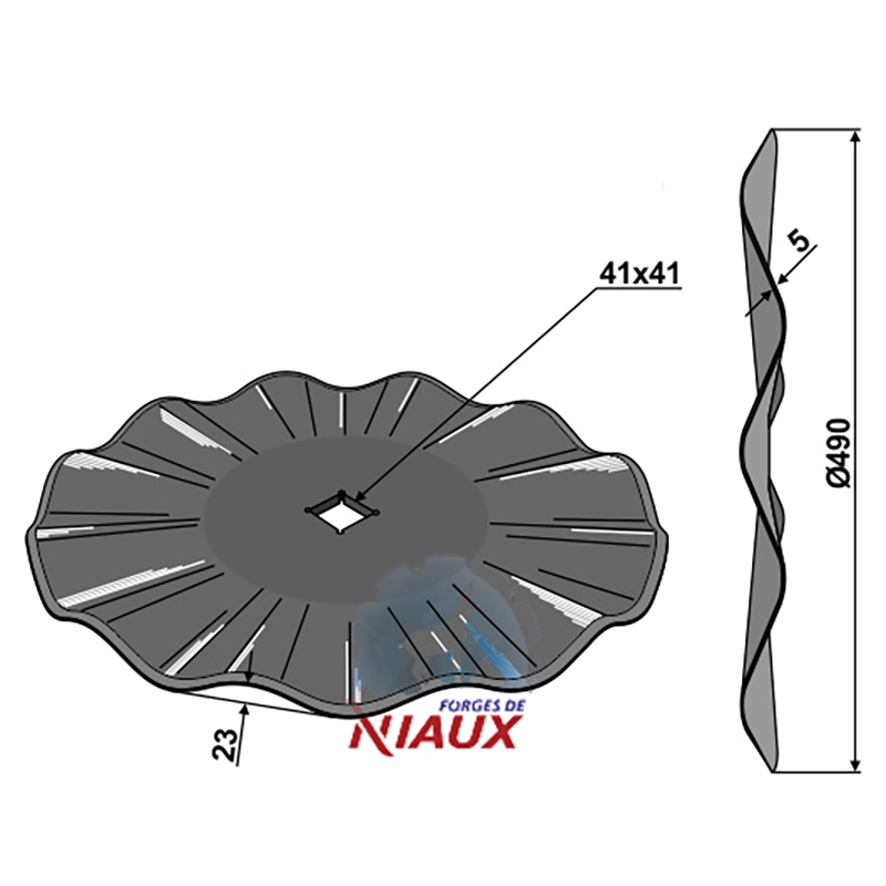 Landwirtschaft Bodenbearbeitung Scheibeneggen Scheibe gewellt Niaux