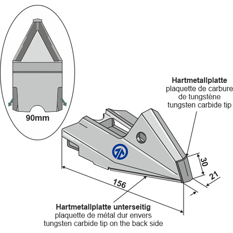Landwirtschaft Bodenbearbeitung Grubber Schare & Leitbleche Wechselspitze - Saat und Dünger