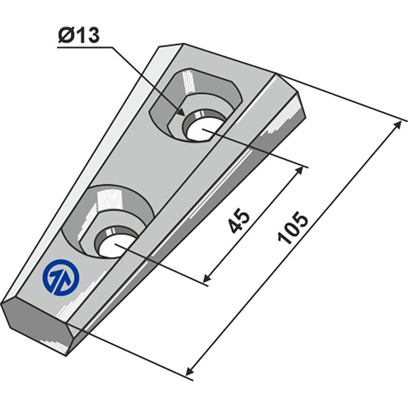 Landwirtschaft Bodenbearbeitung Grubber Schare & Leitbleche Halter - Serie 100