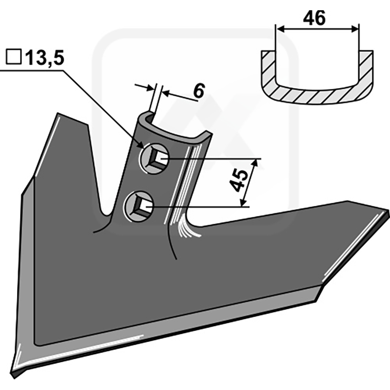 Landwirtschaft Bodenbearbeitung Grubber Schare & Leitbleche Gänsefussschar 305x6 John Deere|Case IH