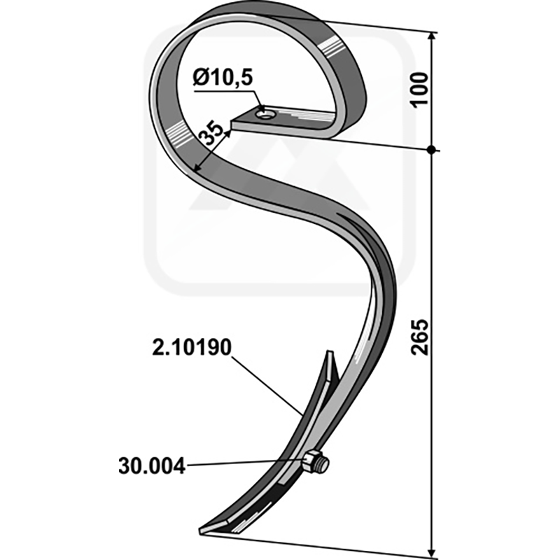 Landwirtschaft Bodenbearbeitung Grubber Schare & Leitbleche Garezinken mit schar 