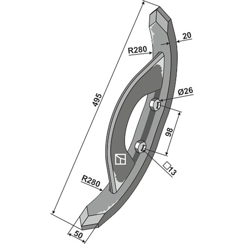 Landwirtschaft Bodenbearbeitung Grubber Schare & Leitbleche Vorschar - 495 Väderstad