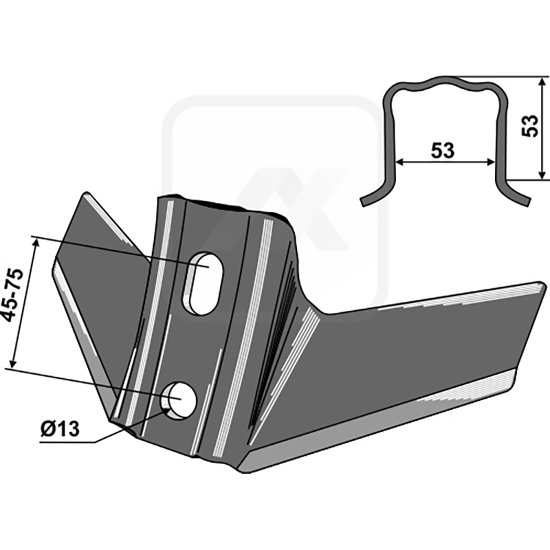 Landwirtschaft Bodenbearbeitung Grubber Schare & Leitbleche Flügelschar 