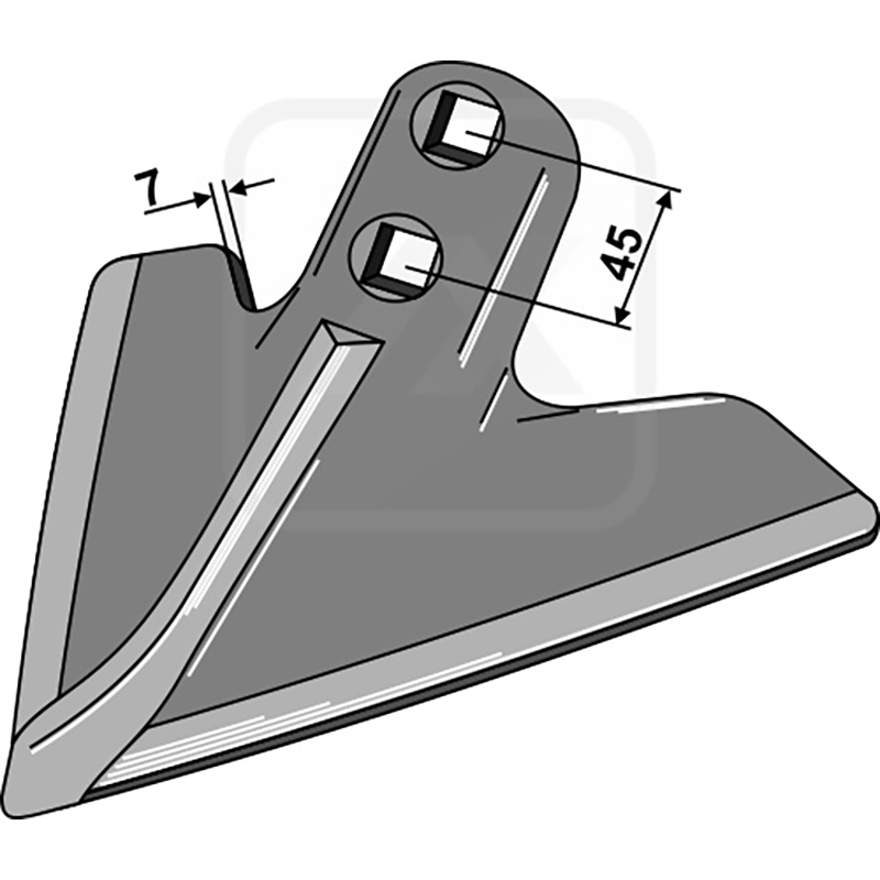 Landwirtschaft Bodenbearbeitung Grubber Schare & Leitbleche Gänsefussschar 285mm