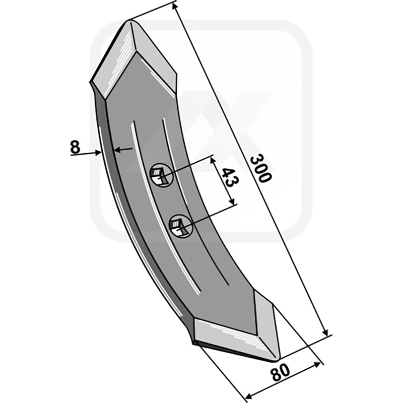 Landwirtschaft Bodenbearbeitung Grubber Schare & Leitbleche Schar K32 für System Kongskilde Kongskilde