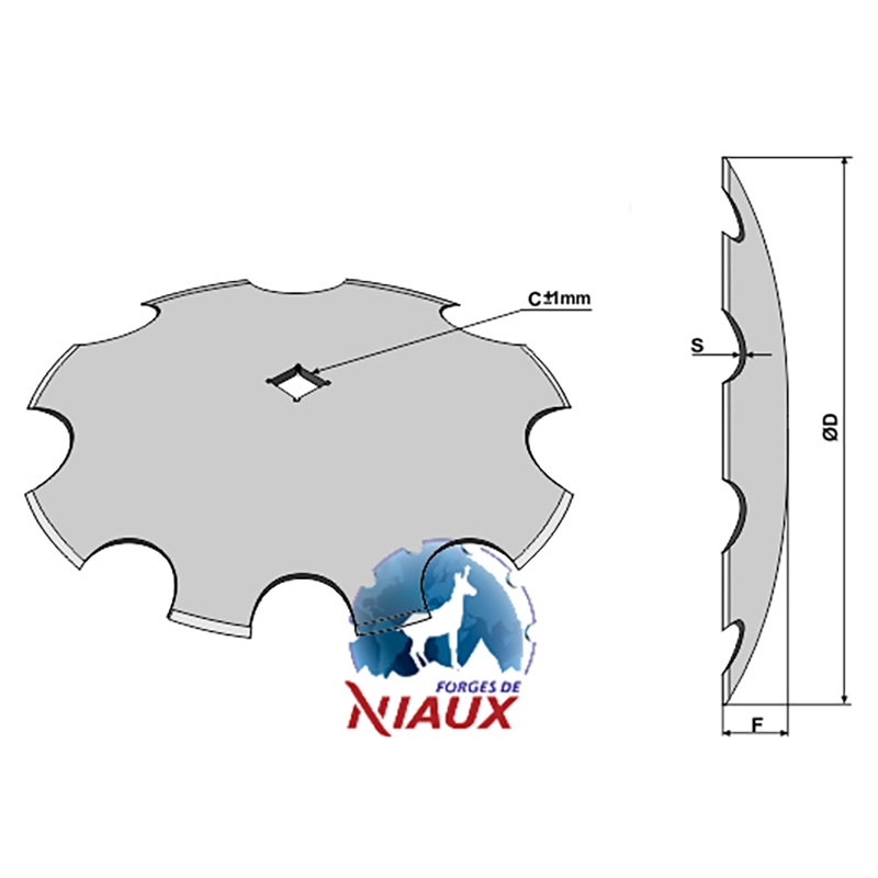 Landwirtschaft Bodenbearbeitung Scheibeneggen Scheibe gezackt Niaux