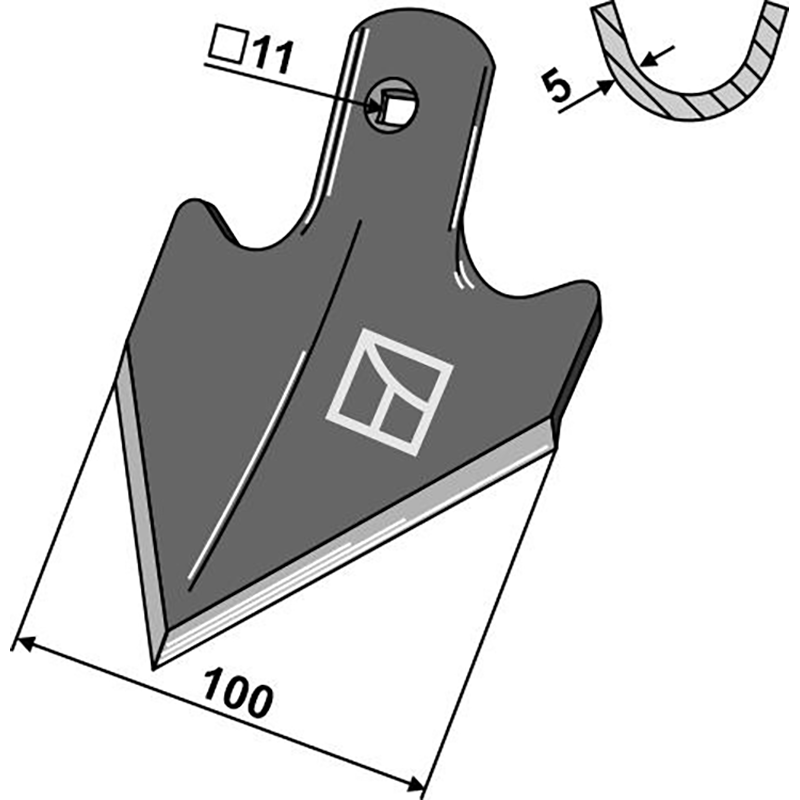 Landwirtschaft Bodenbearbeitung Grubber Schare & Leitbleche Hackschar Einböck