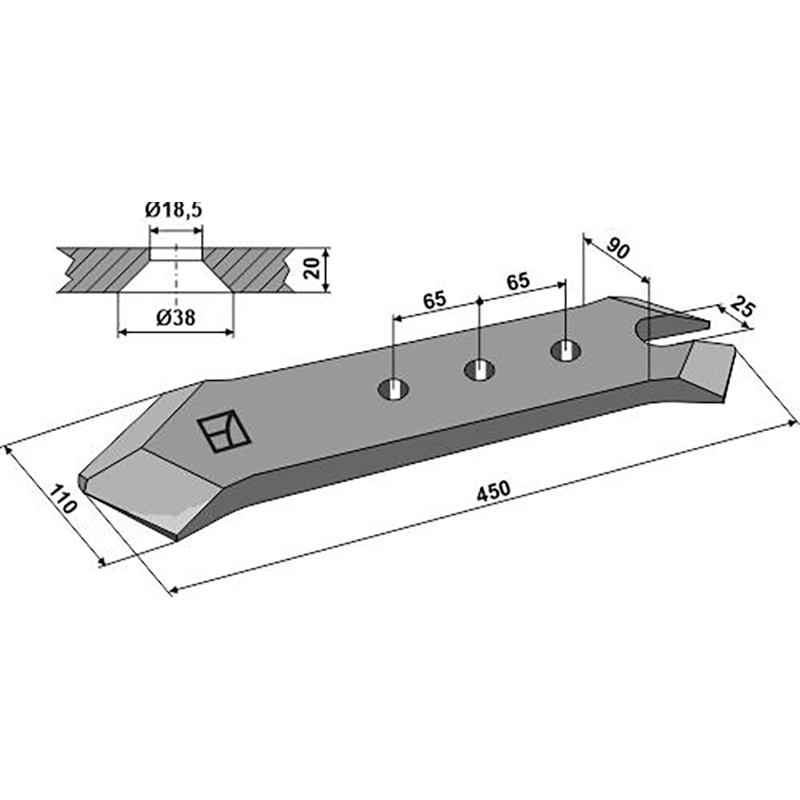 Landwirtschaft Bodenbearbeitung Grubber Schare & Leitbleche Scharspitze Kverneland
