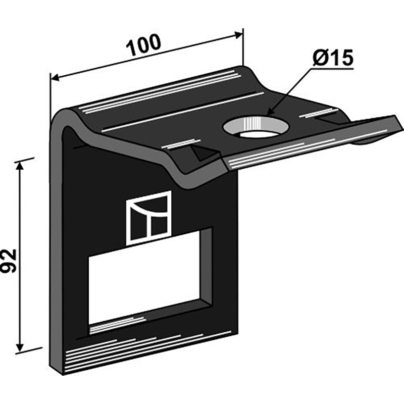 Landwirtschaft Bodenbearbeitung Grubber Schare & Leitbleche Halter für Zinken 70 x 12