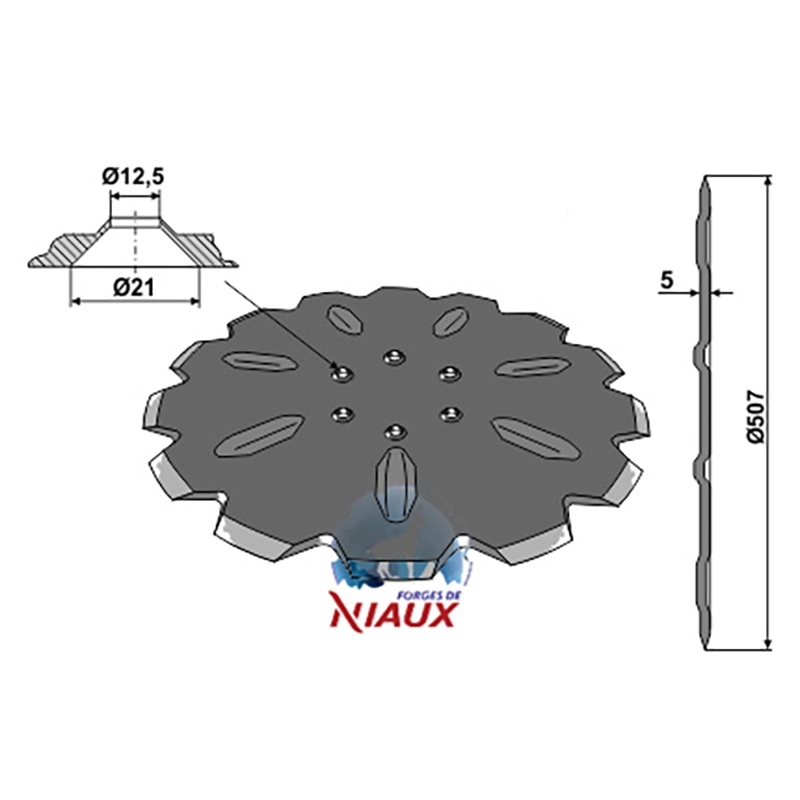 Landwirtschaft Bodenbearbeitung Scheibeneggen Sechscheibe gezackt Lemken|Niaux