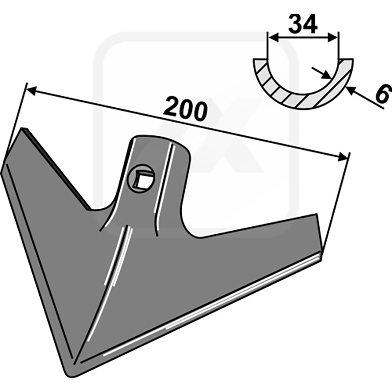 Landwirtschaft Bodenbearbeitung Grubber Schare & Leitbleche Hackschar 