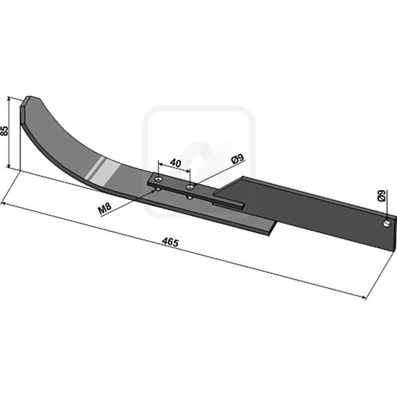 Landwirtschaft Bodenbearbeitung Grubber Schare & Leitbleche Schar Kverneland