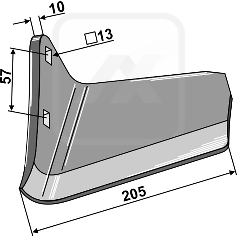 Landwirtschaft Bodenbearbeitung Grubber Schare & Leitbleche Flügelschar - links Väderstad