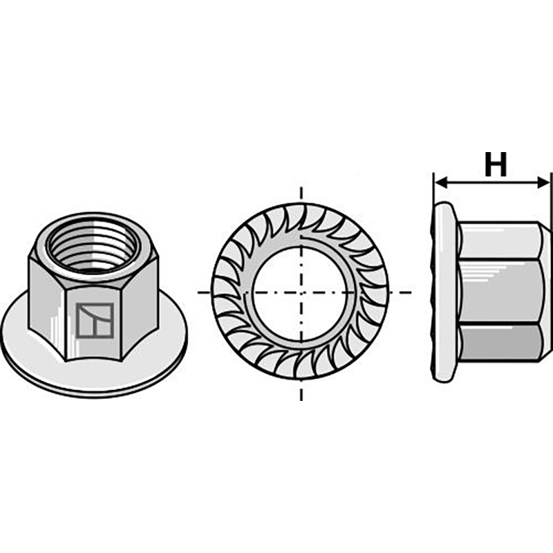 Landwirtschaft Bodenbearbeitung Grubber Schare & Leitbleche Bundmutter - M12x1,75