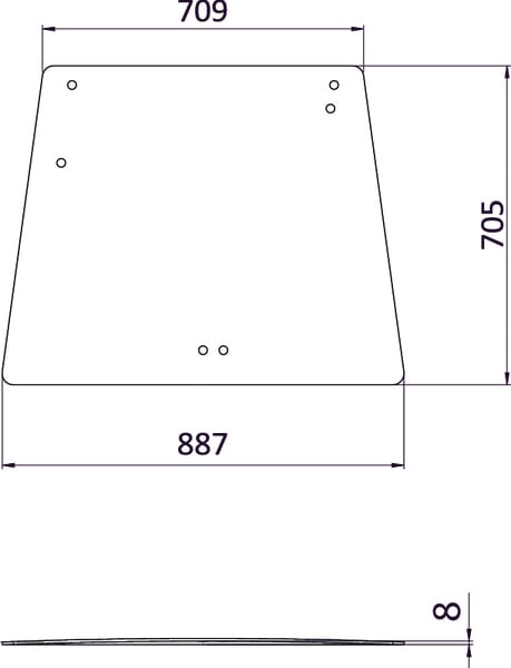 Kramp Heckscheibe oben D7761