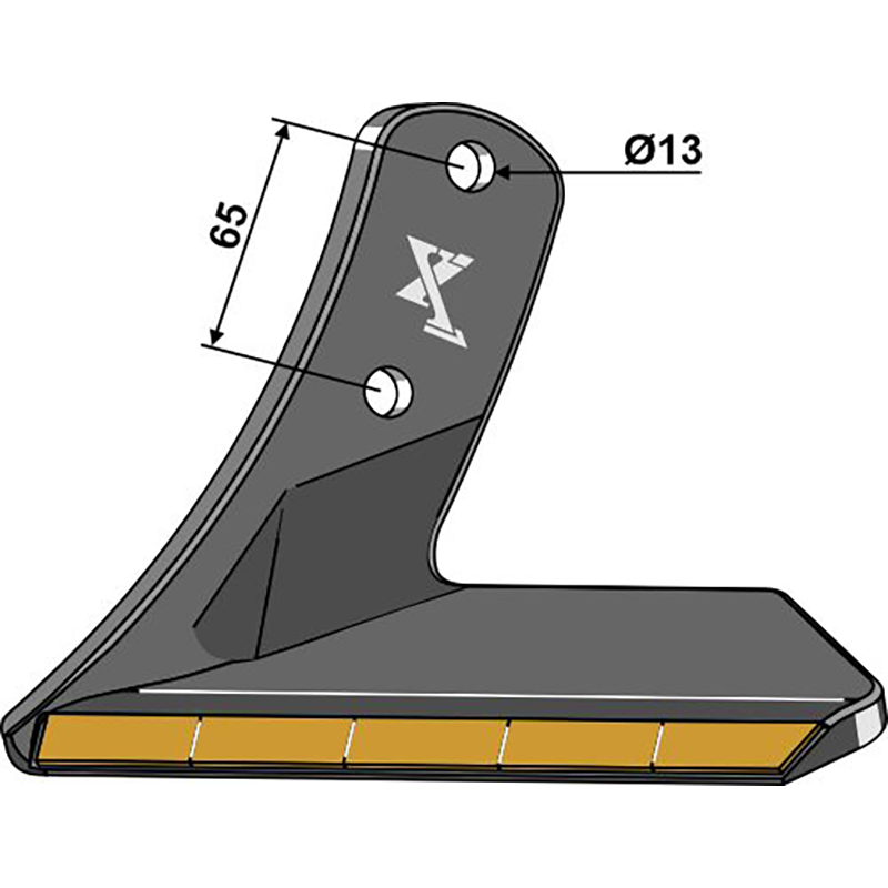Landwirtschaft Bodenbearbeitung Grubber Schare & Leitbleche Ersatzflügel - Hartmetall - links