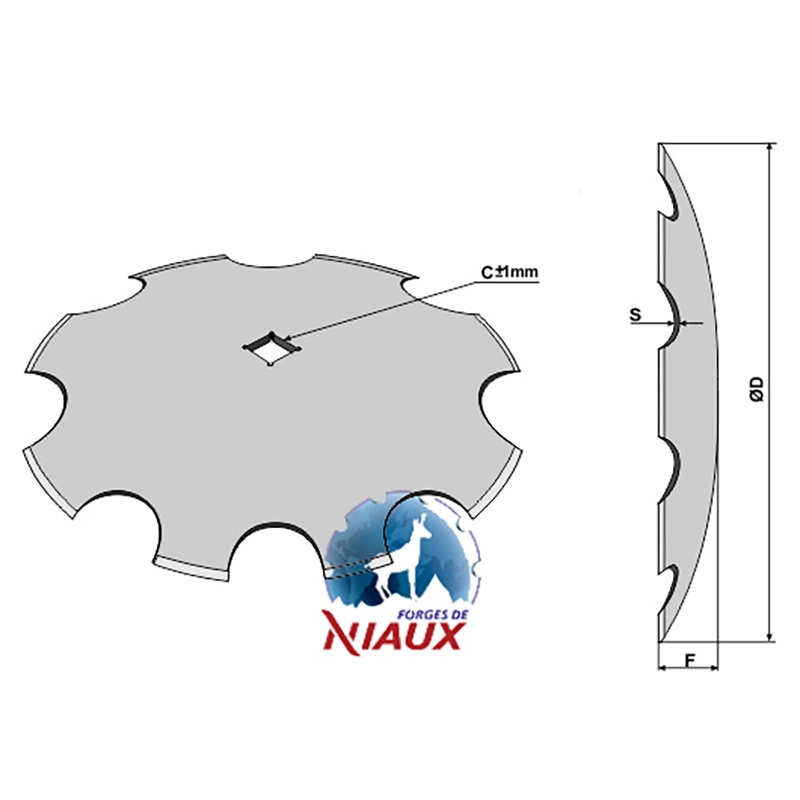 Landwirtschaft Bodenbearbeitung Scheibeneggen Scheibe gezackt Niaux