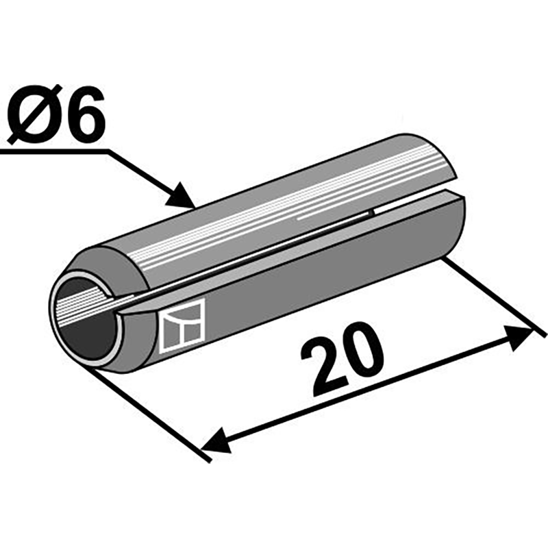 Landwirtschaft Bodenbearbeitung Grubber Schare & Leitbleche Spannstift - Ø6x20