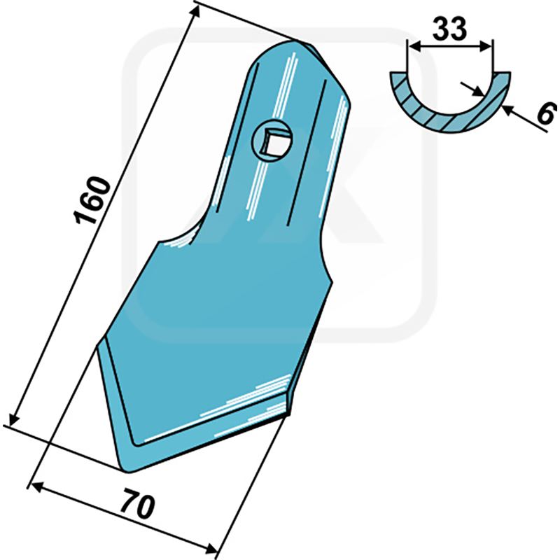 Landwirtschaft Bodenbearbeitung Grubber Schare & Leitbleche Standard-Schar K46 - 6