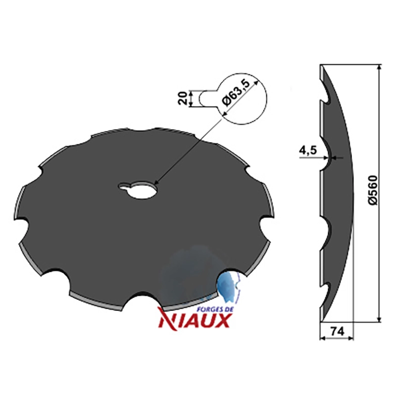 Landwirtschaft Bodenbearbeitung Scheibeneggen Scheibe gezackt Viaud