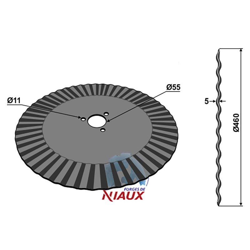 Landwirtschaft Bodenbearbeitung Scheibeneggen Sechscheibe gewellt Niaux