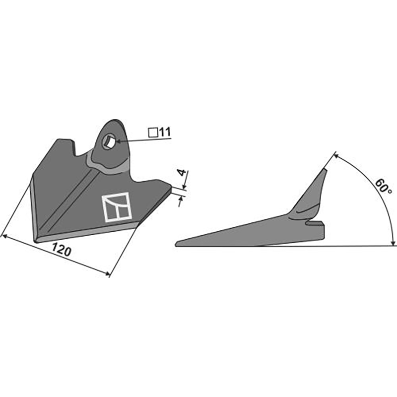 Landwirtschaft Bodenbearbeitung Grubber Schare & Leitbleche Hackschar Einböck
