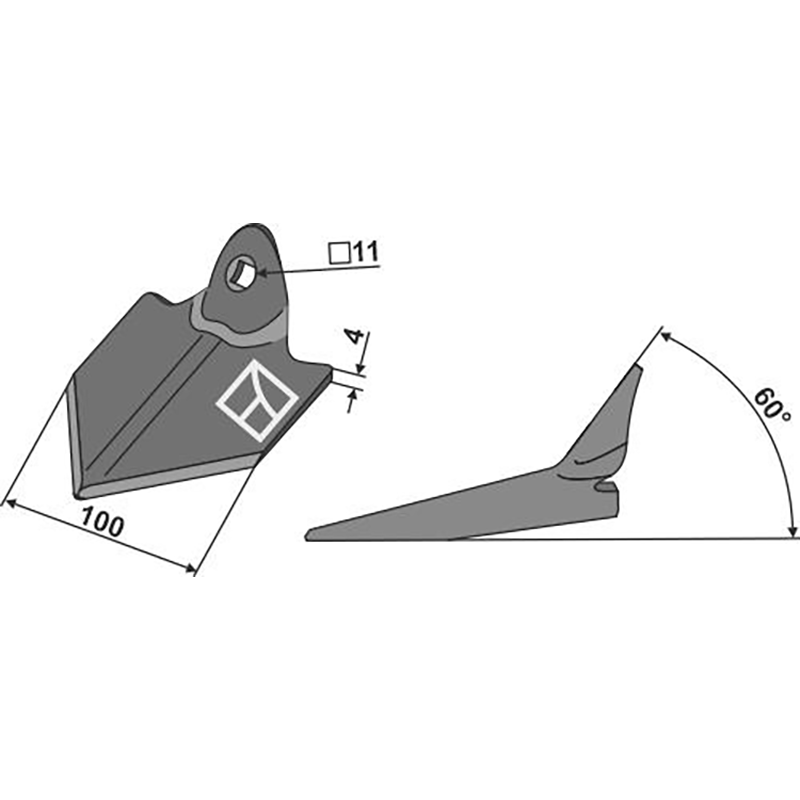 Landwirtschaft Bodenbearbeitung Grubber Schare & Leitbleche Hackschar Einböck
