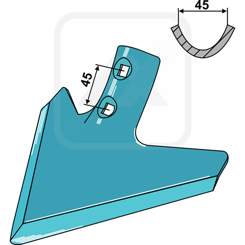 Landwirtschaft Bodenbearbeitung Grubber Schare & Leitbleche Schar K30 Doublet-Record|Kongskilde|HE-VA
