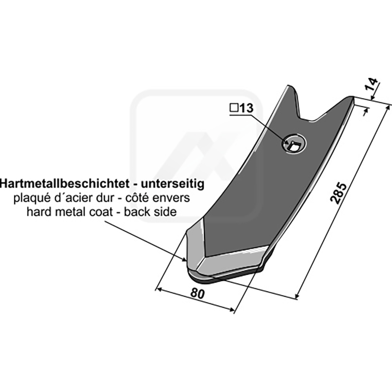 Landwirtschaft Bodenbearbeitung Grubber Schare & Leitbleche Scharspitze Köckerling Topmix