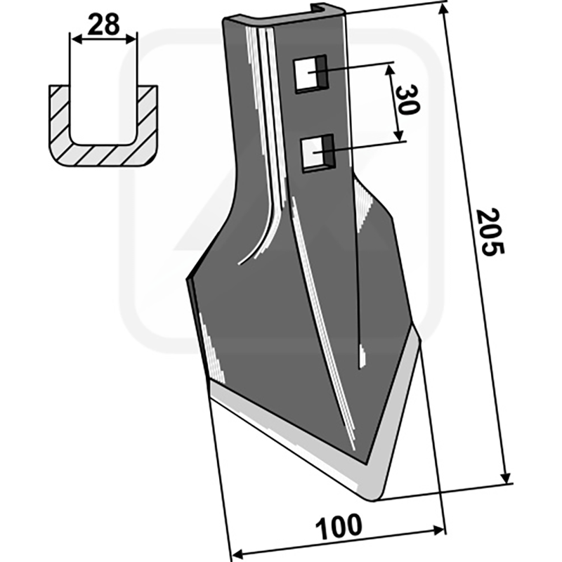 Landwirtschaft Bodenbearbeitung Grubber Schare & Leitbleche Lille-Harrie-Schar 