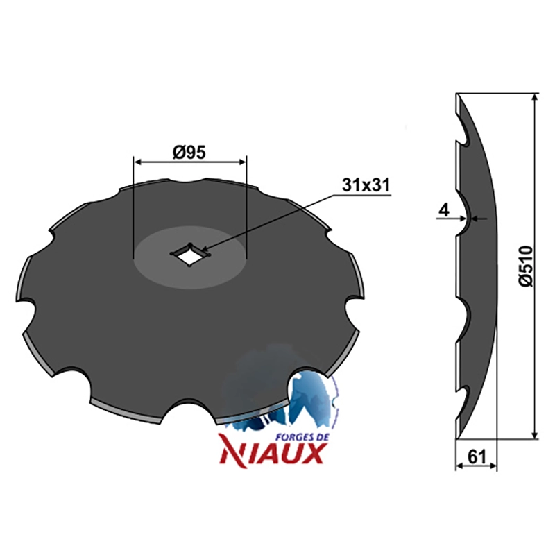 Landwirtschaft Bodenbearbeitung Scheibeneggen Scheibe gezackt Frost