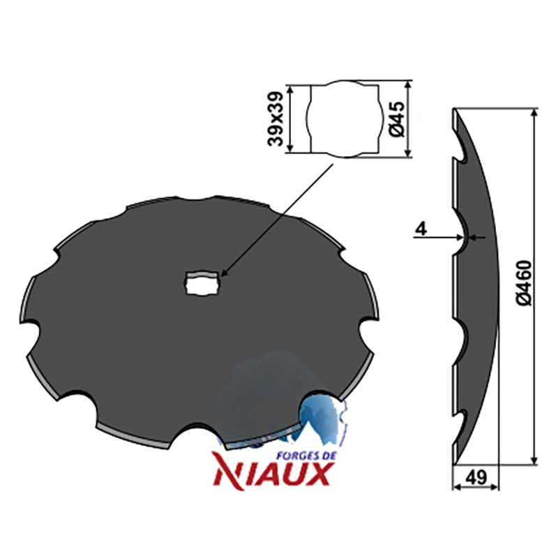 Landwirtschaft Bodenbearbeitung Scheibeneggen Scheibe gezackt Simba