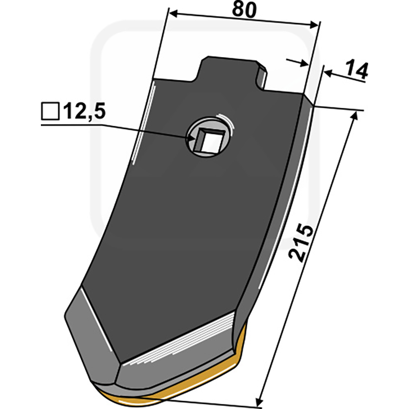 Landwirtschaft Bodenbearbeitung Grubber Schare & Leitbleche Scharspitze - Hartmetallbeschichtet - unterseitig Lemken Thorit