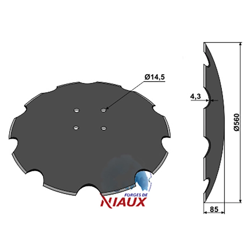 Landwirtschaft Bodenbearbeitung Scheibeneggen Scheibe gezackt Quivogne