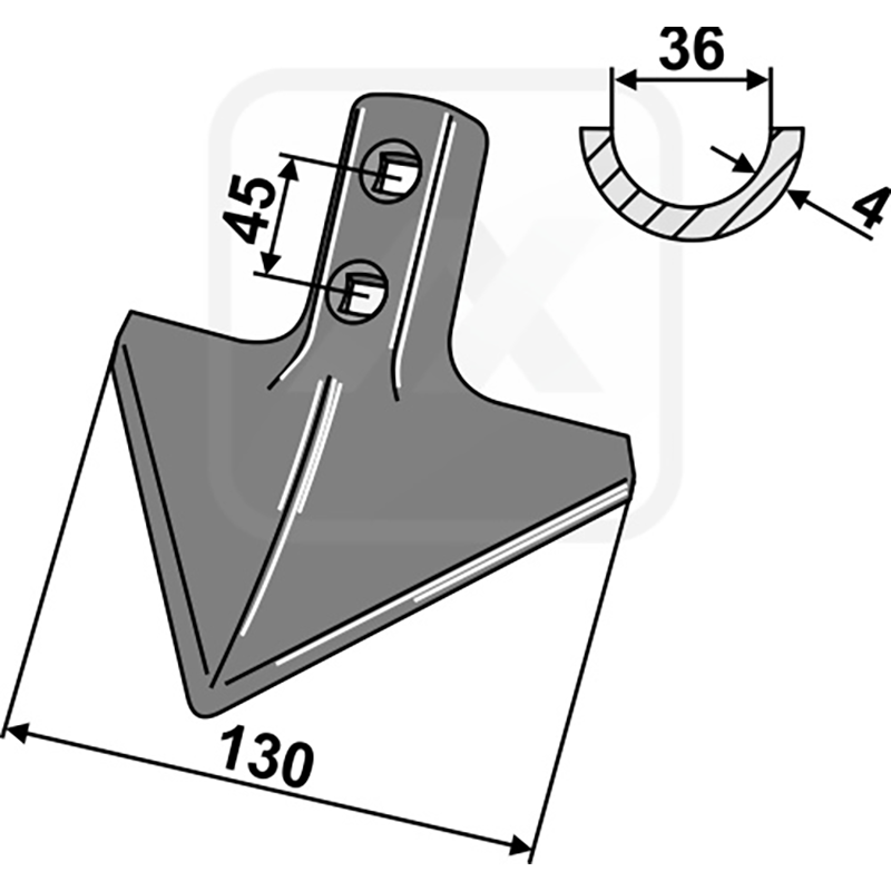 Landwirtschaft Bodenbearbeitung Grubber Schare & Leitbleche Hackschar 