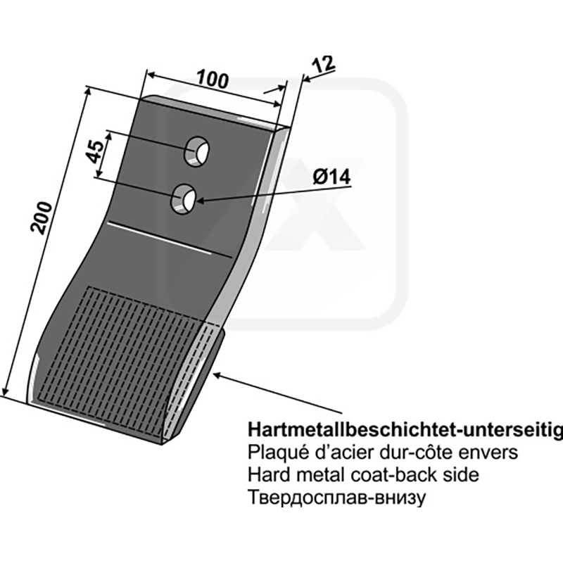 Landwirtschaft Bodenbearbeitung Grubber Schare & Leitbleche Scharspitze Frost