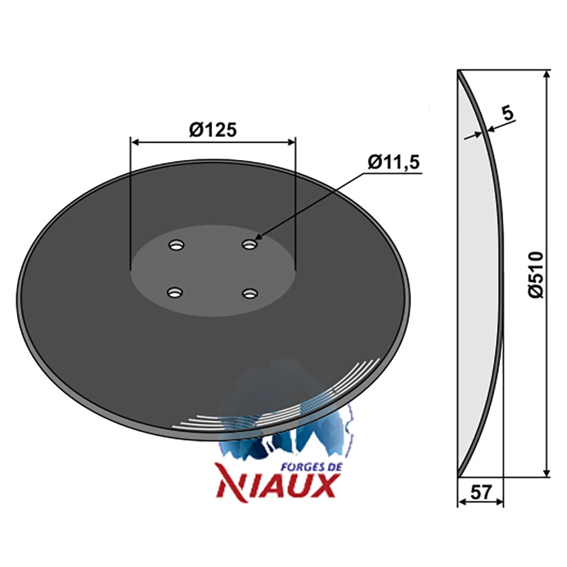Landwirtschaft Bodenbearbeitung Scheibeneggen Scheibe mit flachem Ansatz glatt Amazone / BBG